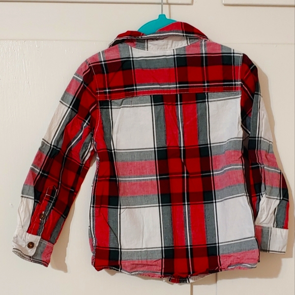 Toddler Boys Christmas Button Down Shirt and Sweater - Picture 6 of 10